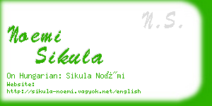 noemi sikula business card